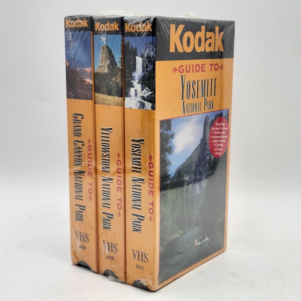 Kodak Guide To National Parks VHS Set Yosemite Yellowstone Grand Canyon SEALED